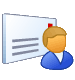 Send Personally – Original-Produktsymbol mit Brief und Person